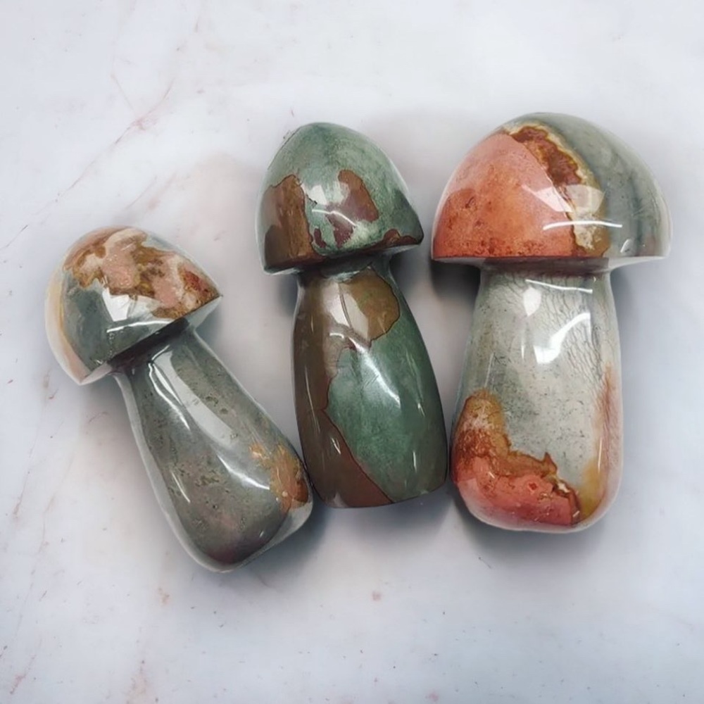 Ocean Stone Jasper Crystal Mushroom - Picture 4 of 4
